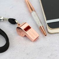 Rose Gold Engraved Whistle