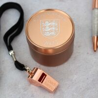Rose Gold Personalised Whistle and Presentation Tin