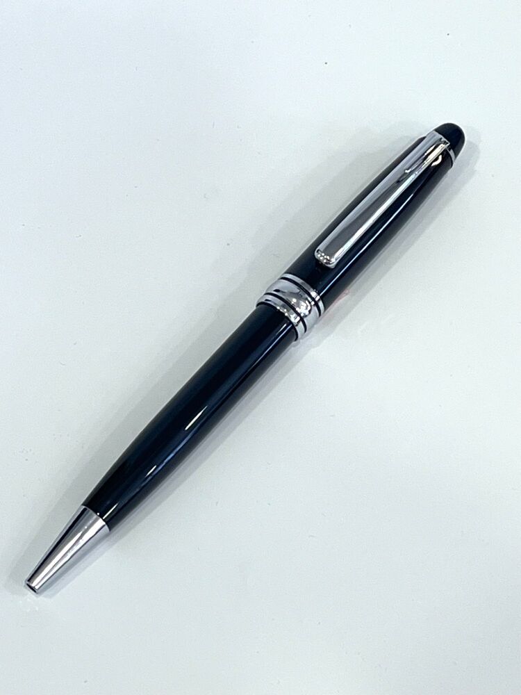 Black and Silver Ballpoint Pen - Blue ink
