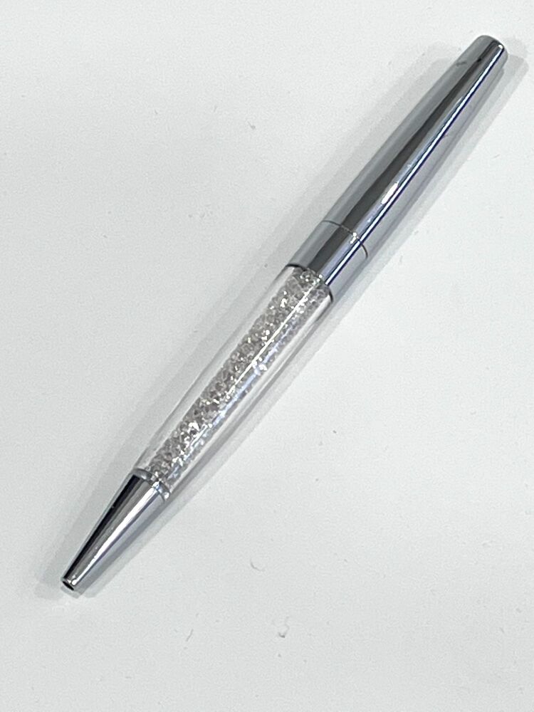 Silver Crystal ballpoint Pen - Black ink