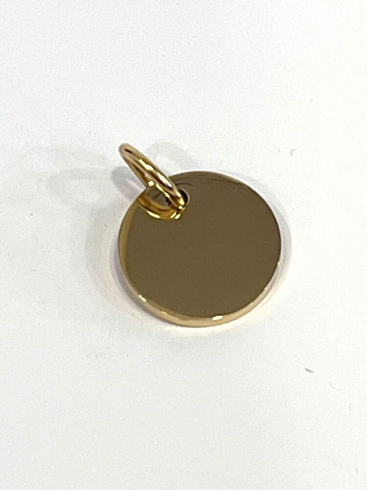 Stainless Steel Gold Pendant charm 12mm