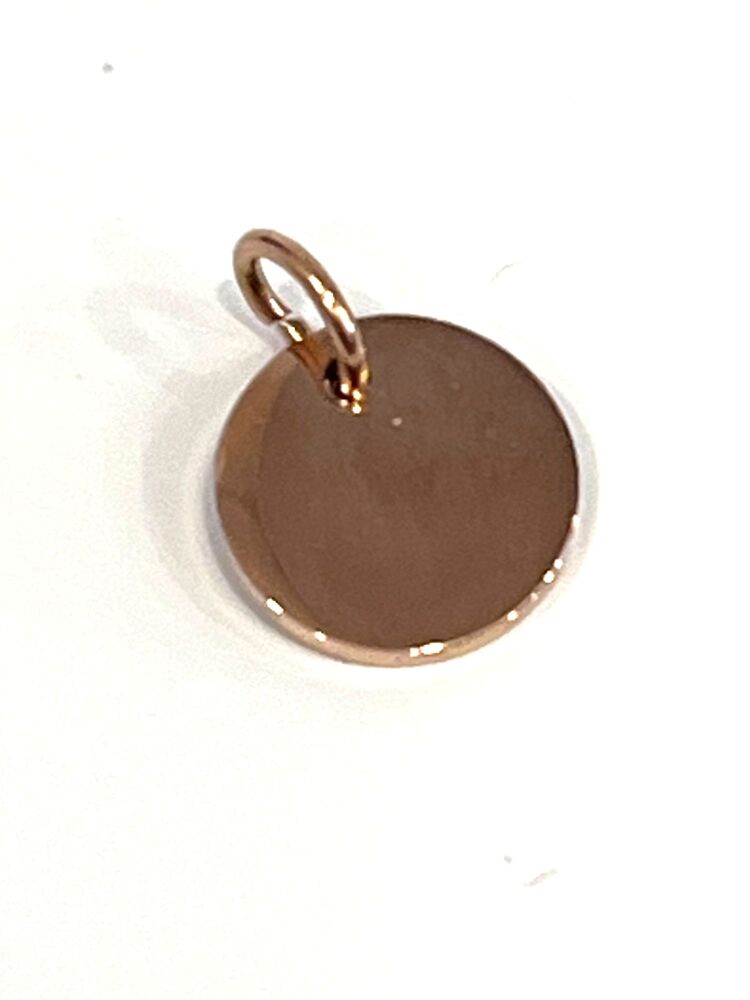 Stainless Steel Rose Gold Pendant charm 12mm