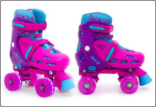 SFR Hurricane Lightning Adjustable Roller Skates with Flashing Wheels 8J-6A