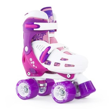 SFR Storm Adjustable Roller Skates 8J-6A Purple & White