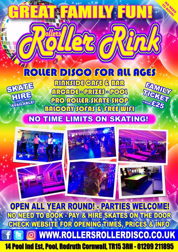 Rollers Roller Rink Pool. Redruth Cornwall