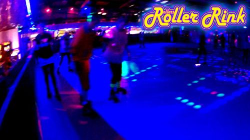 Neon Skaters at the Roller Disco Cornwall