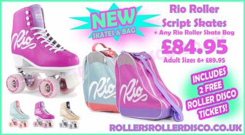 Rio Script Roller Skates & Bag Deal