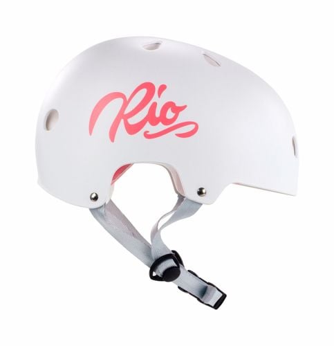Rio Roller Script Skate Helmet XS-XL White