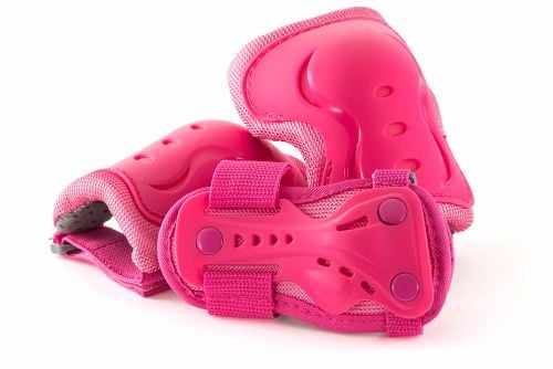 SFR Junior Girls Triple Safety Pad Set - Pink