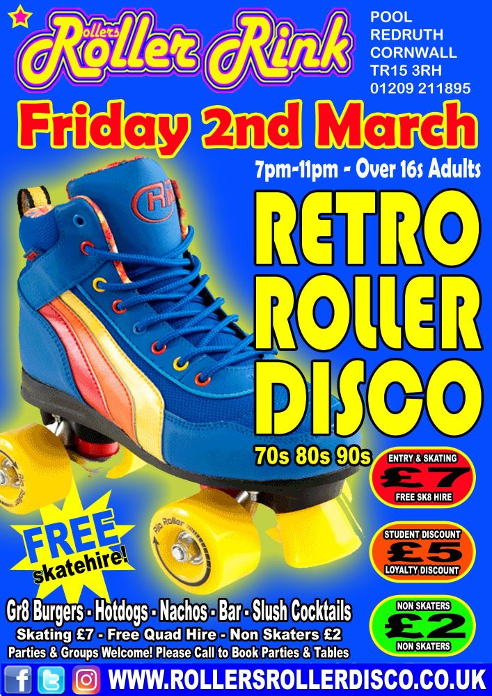 Retro Roller Disco Friday 2nd March