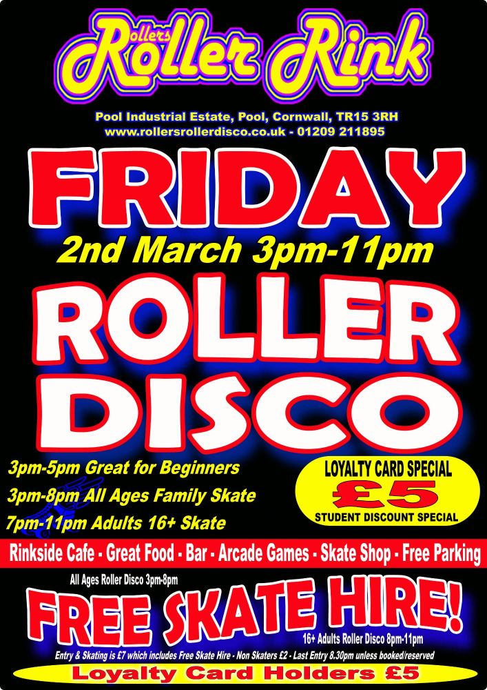 Friday Roller Disco 2nd March 2018