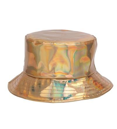 Holographic Festival Sun Hat - Gold