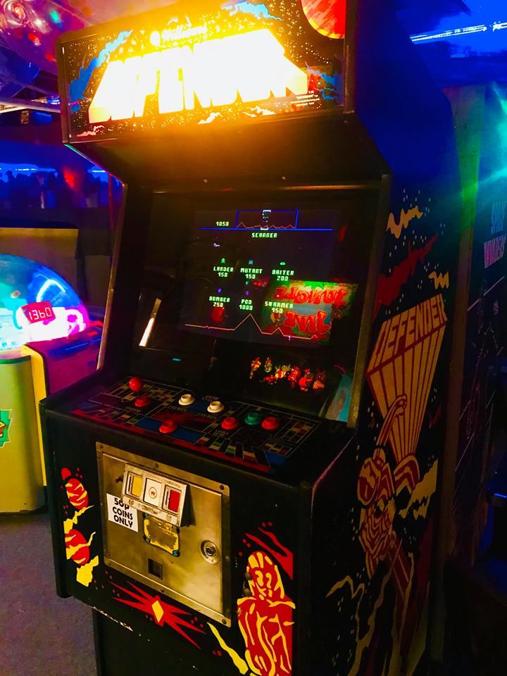 Defender Arcade Game at the Roller Rink Cornwall