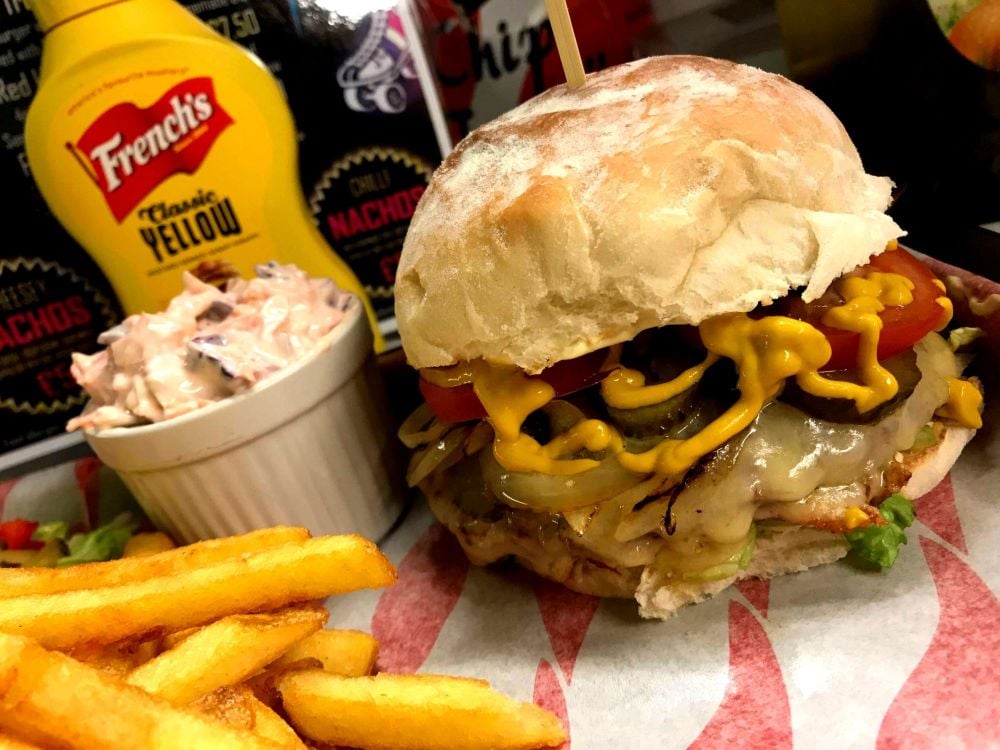 Cheese Burger and Fries