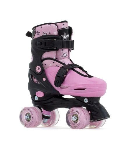SFR Nebula Lights Child's Adjustable Roller Skates with Flashing Wheels