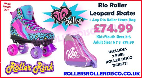Rio Roller Leopard Skates & Rio Skate Bag Deal