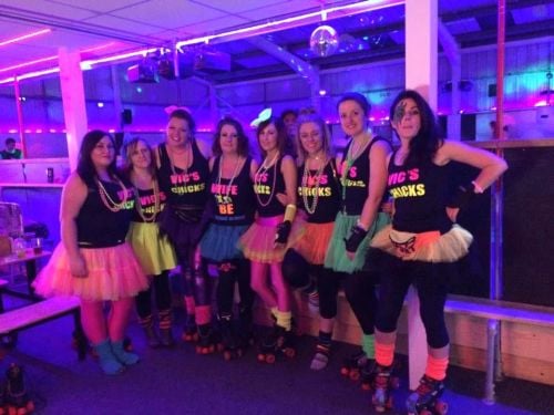 Vics Chicks Hen Night Roller Disco Cornwall