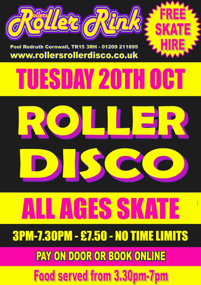 Rollers Roller Rink Pool. Redruth Cornwall