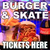 Burger and Skate - Adults Roller Disco,  Meal & Drink