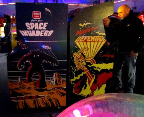 Space Invaders and Defender at the Roller Rink Arcade Cornwall