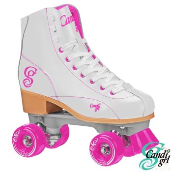 Candi Grl-Sabina Roller Skates - White-Pink