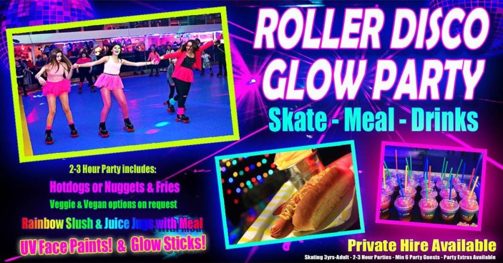 Roller Disco Neon Glow Skate Party Cornwall 2021