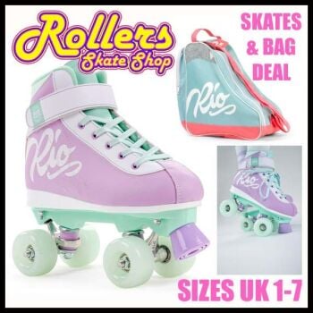 Rio Roller Milkshake Mint Roller Skates & Bag Deal