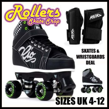 Rio Roller Mayhem Skates & Rekd Pro Wristguards Combo Deal