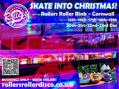 Chirstmas at Rollers Roller Skate Rink Cornwall 2023