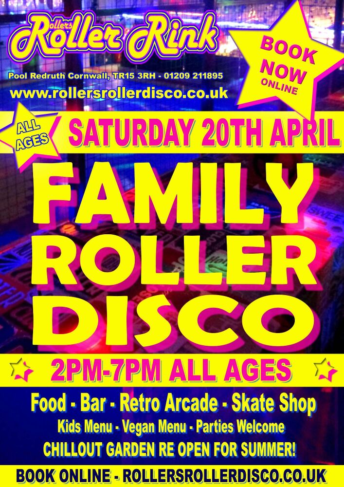 Saturday Family Roller Disco Cornwall 20th April