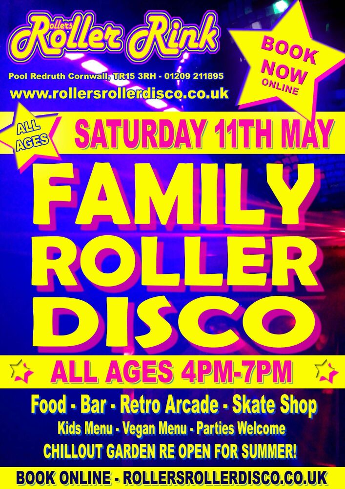Saturday 11th May Roller Disco Cornwall