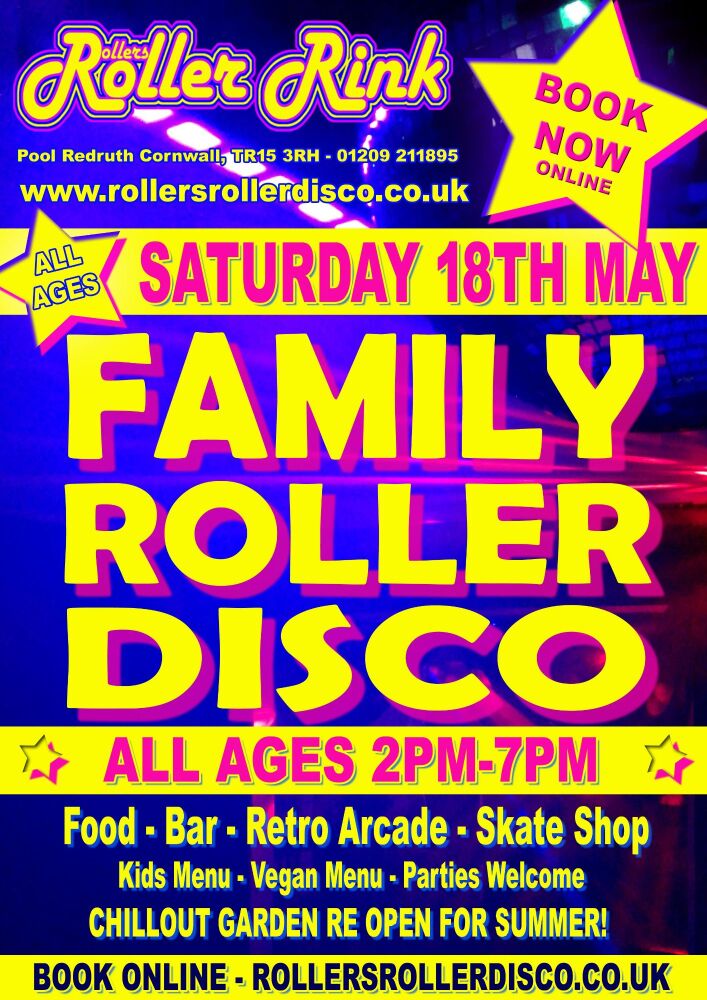 Saturday 18th May Roller Disco Cornwall