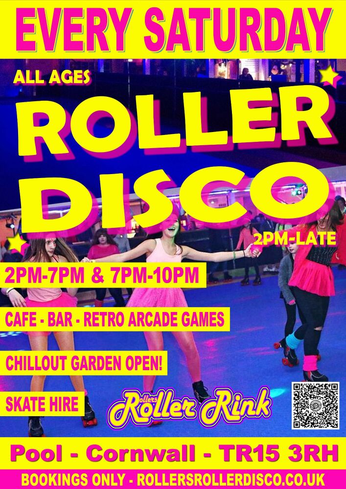 Every Saturday Roller Disco Cornwall 2024