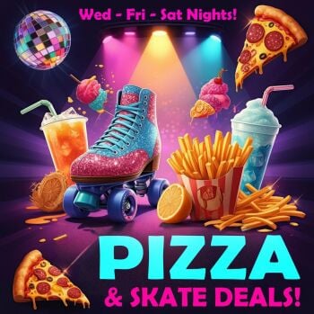 Pizza & Skate Roller Disco Party