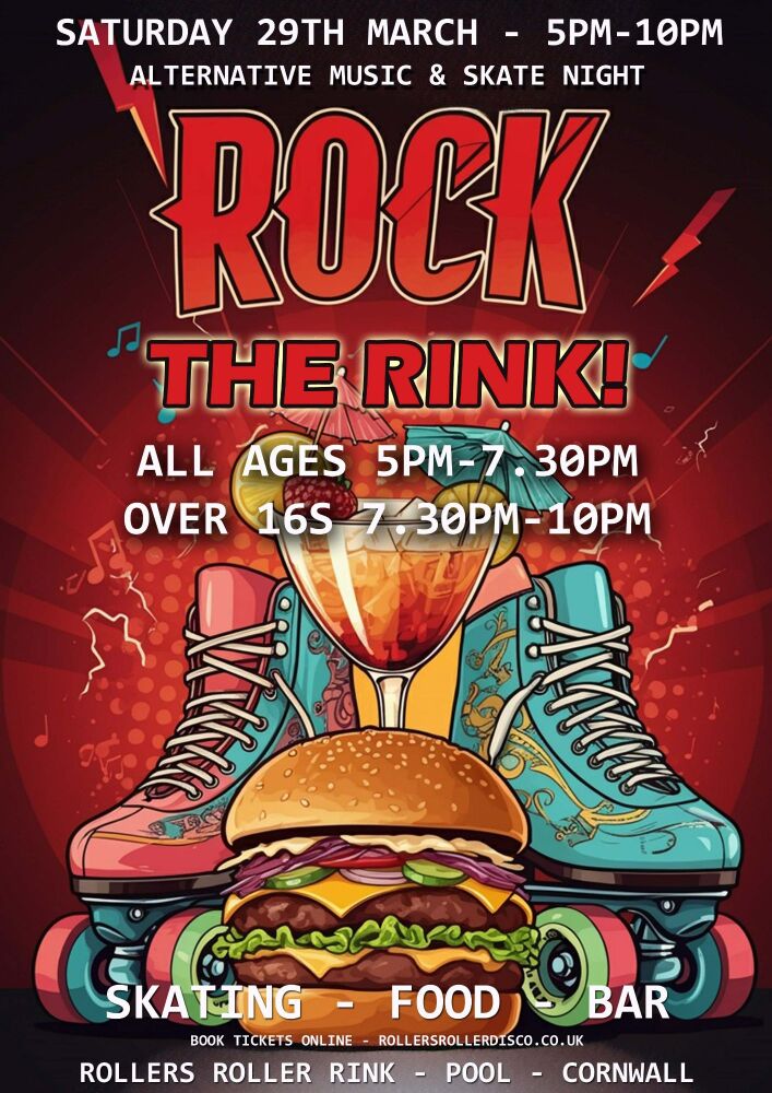 Rock the Rink Skate Night Sat 29th March