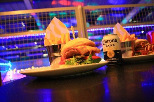 Cheese Burger, Fries and Beers