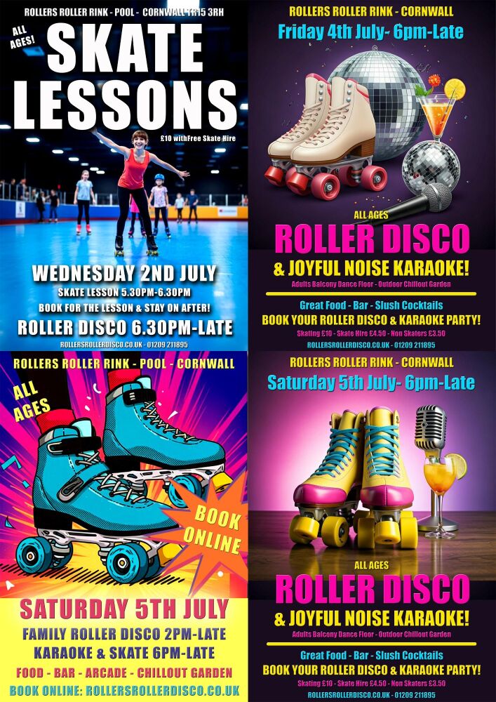 Skate Lessons and Roller Discos this weekend