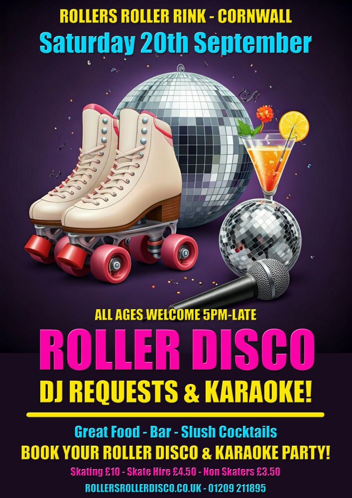 Roller Disco and Karaoke Saturday 20th Sept