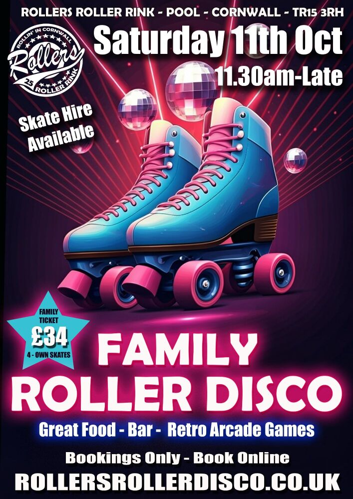 Family Roller Disco Sat 11th Oct 11.30am-Late