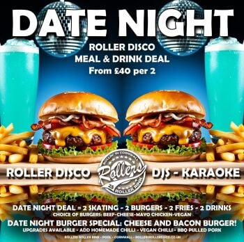 Skate Date! Roller Disco & Adults Meal and Drink for 2
