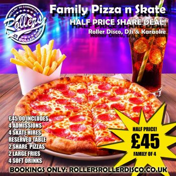 Pizza and Skate Family Deal - LIMITED OFFER