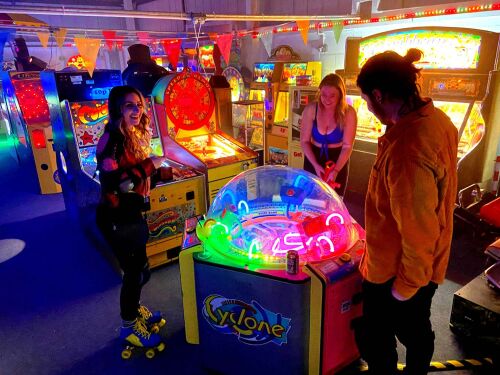 Cyclone and Cocktails at the Roller Rink Arcade Cornwall 25