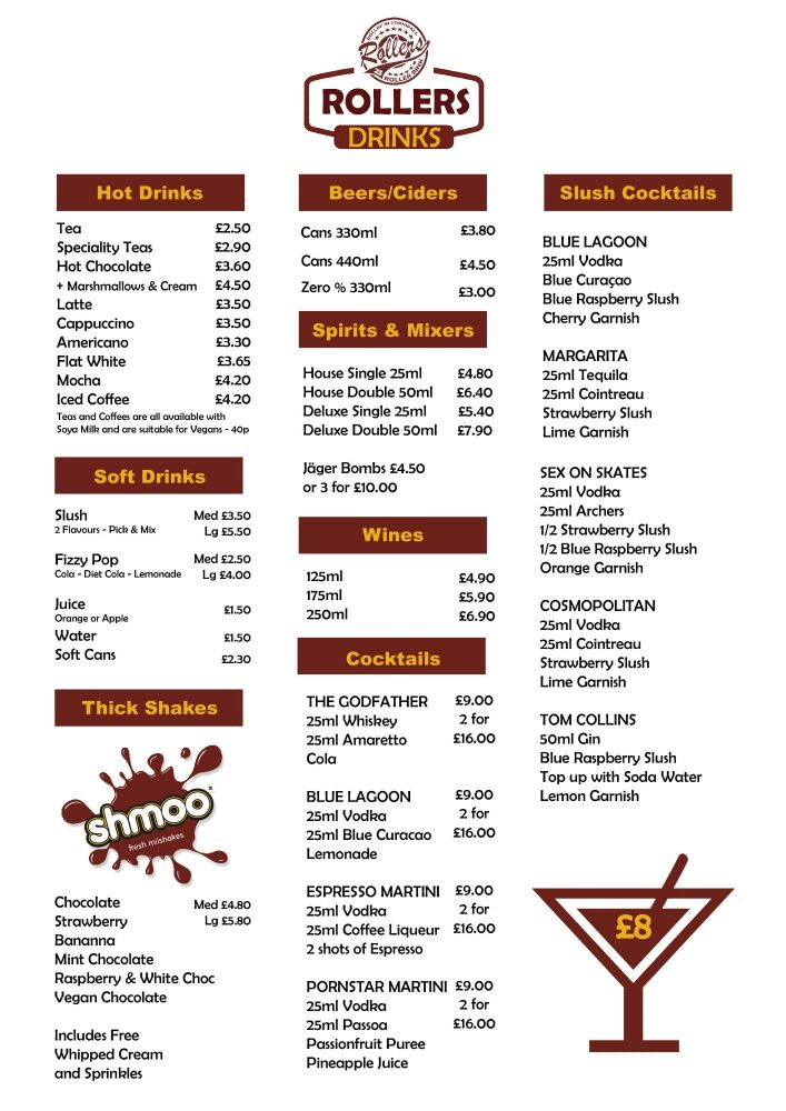 Drinks menu text 2025 wt