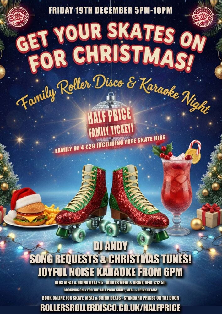 Get your Skates on for Chrisrmas Roller Disco and Karaoke Get your Skates on for Chrisrmas Roller Disco and Karaoke