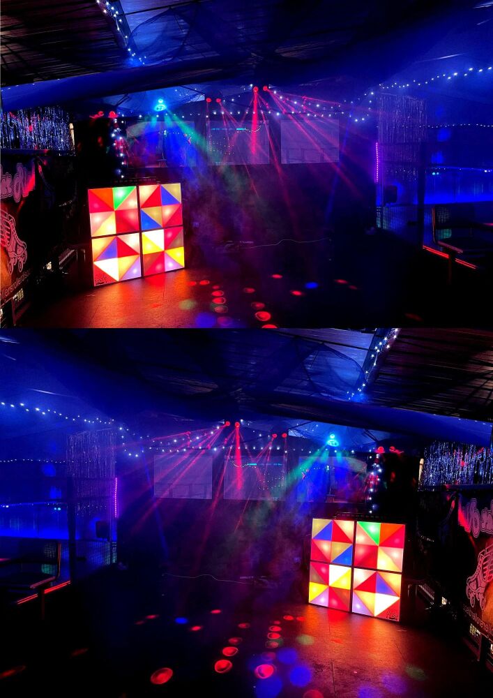 70s Disco Lights at the Rink Balcony