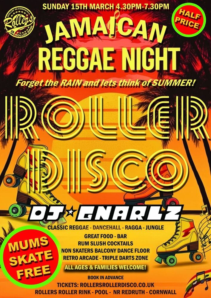 Jamaican Reggae Night - Mums Skate Free Jamaican Reggae Night - Mums Skate Free