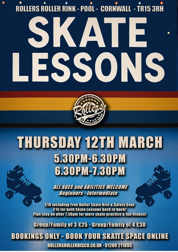 Roller Skate Lessons 12th March