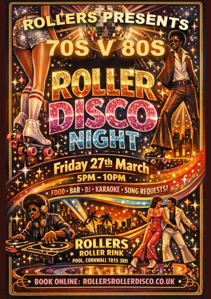 70S V 80S Roller Disco Friday 27th March