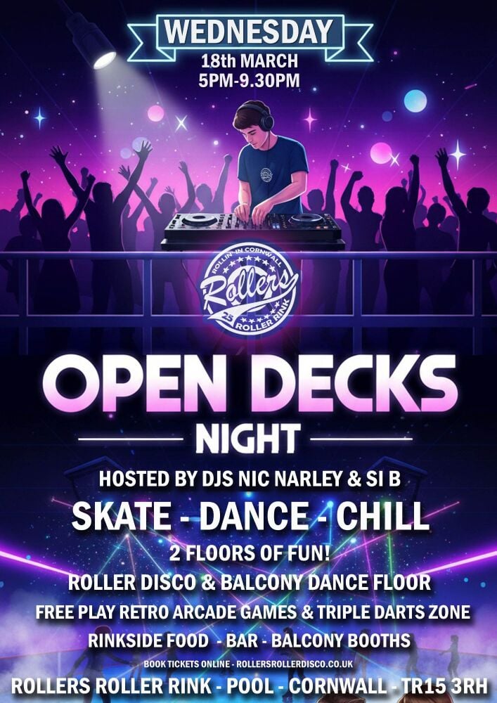 Open Decks Roller Disco Wed 18th March Open Decks Roller Disco Wed 18th March