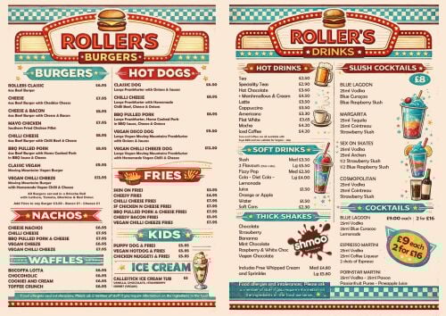 Rollers Burgers & Drinks Menu 2026 q2 Rollers Burgers & Drinks Menu 2026 q2